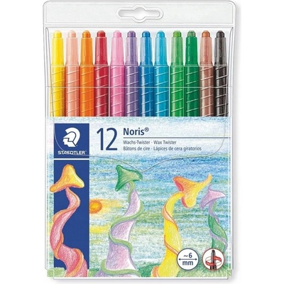Staedtler "Noris Club" vysúvateľné voskovky 12 rôznych farieb
