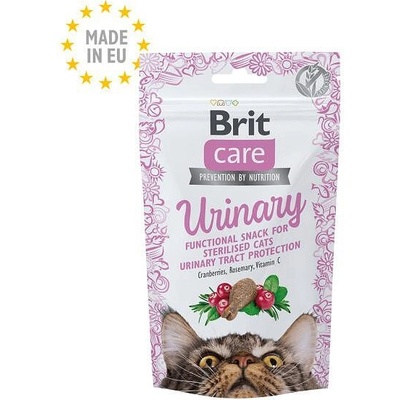 Brit Care Cat Snack Urinary - Функционално лакомство за кастрирани котки - 50 г