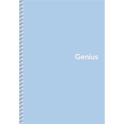 Shkolyaryk Publishing House Спирална тетрадка, A5, карирана, 80 страници, PP корица, SHKOLYARYK "Genius Pastel", смесена A5-080-6804K (A5-080-6804K)
