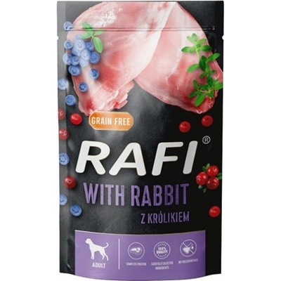 Dolina Noteci RAFI Adult RABBIT - пауч за кучета, със заешко, 500 гр - Полша
