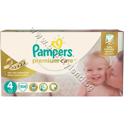 Pampers Пелени Pampers Premium Care Maxi, 104-Pack, p/n PA-0201881 - Пелени за еднократна употреба за бебета с тегло от 8 до 14 kg (PA-0201881)