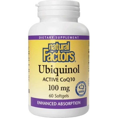 Natural Factors Ubiquinol Active CoQ10 100 mg, 60 Softgels