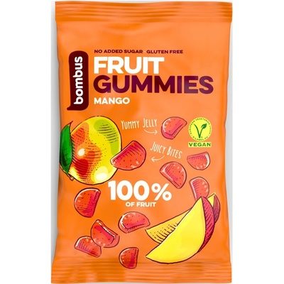 Bombus Fruit Gummies ovocné bonbóny příchuť Mango 35 g