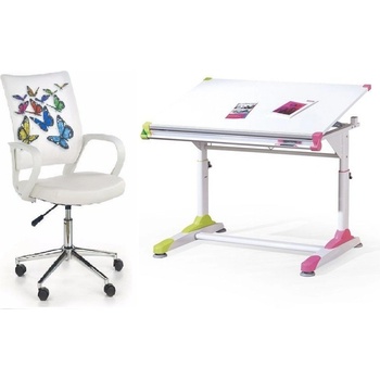 Image 1 of Bogdan Furniture Europe Комплект Регулируемо бюро с Стол Мебели Богдан модел BM Sesil Buterfly, Многоцветен