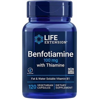 Life Extension Benfotiamin kapsle s thiaminem 120 kapslí