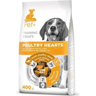 thePet+ Dog Poultry Hearts Training Treats 400 g