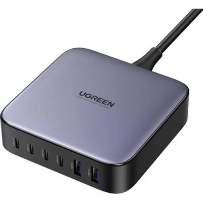 UGREEN Type-C HUB 6-в-1, активен, 100 см, ЧЕРЕН (45699)