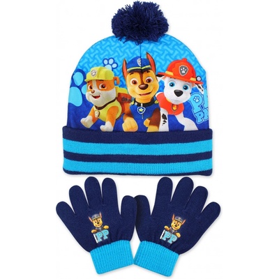 Setino Chlapčenská čiapka a prstové rukavice Labková patrola Paw patrol