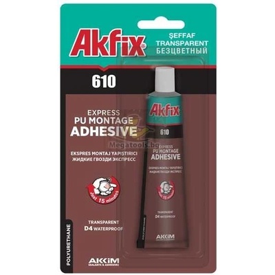AKFIX ЛЕПИЛО PU EXPRES 610/м-жно/безц. 50g AKFIX