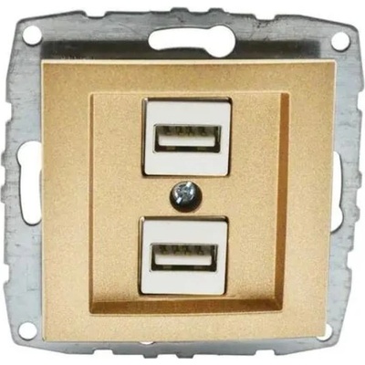 VITO Usb ЗАРЯДНО ДВОЙНО МЕХ. mono despina ТИТАН (mn-500-002205-178)