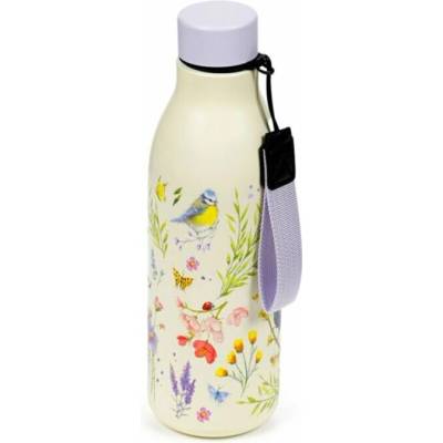 Puckator Jan Pashley Wings & Wildflowers nerezová termoláhev 500 ml Ptáček a květina