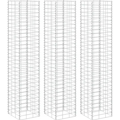zahrada-XL Gabionové vyvýšené záhony 3 ks 30 x 30 x 200 cm železo