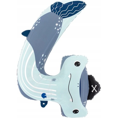 Fóliový Balón Grabo Shark, číslo 4, 97 cm