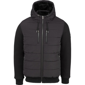 Image 1 of Firetrap Яке Firetrap Men's Sartorial Padded Quilted Long Sleeve Hybrid Jacket - Black