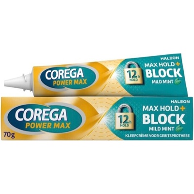 Corega extra silný fixační krém Max Max Hold + Block Mint 70 g