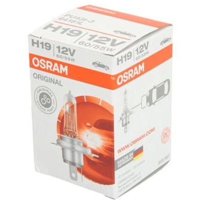 Крушка OSRAM H19, 12V, 60/55W, 4150К, 1750lm, 1 брой