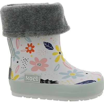 Koel Детски зимни ботуши Koel Kid's Wellie Print + Sock Wellington boots - White Flowers - размер 30 (EU) (702-5028-0219)