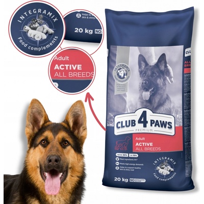Club4Paws Premium pre dospelých psov s vysokou aktivitou 20 kg