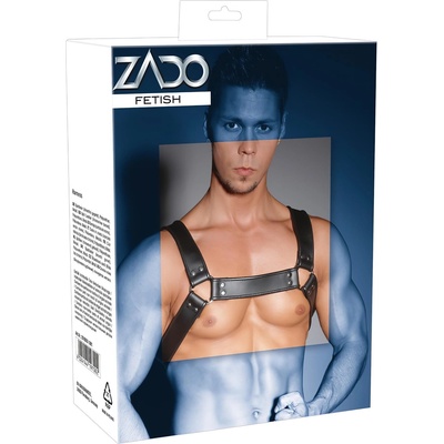 ZADO - кожен бюст нагръдник (черен)