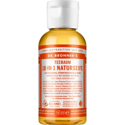 Dr. Bronner's přírodní tekuté mýdlo s tea tree 18v1 60 ml