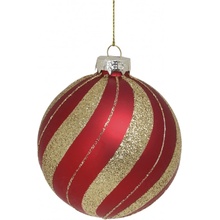 Chic Antique Skleněná baňka Antique Cherry Bauble, červená barva, sklo