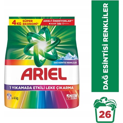 Ariel prací prášek bílé prádlo Mountain Spring 4 kg