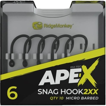 RidgeMonkey Ape-X Snag Hook 2XX Barbed vel.4 10 ks