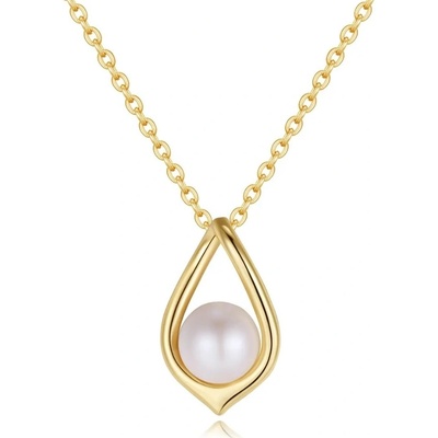 Majya Stříbrný řetízek s přívěskem pozlacený 11643