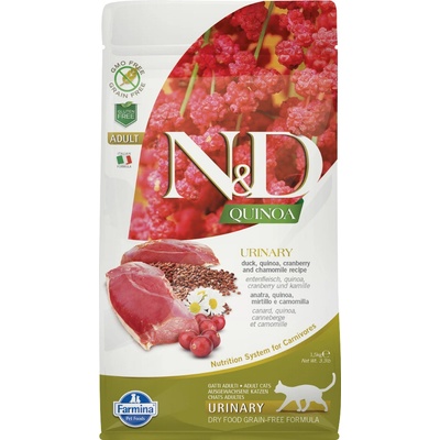 N&D Quinoa Urinary Duck, Quinoa, brusnice a harmanček Adult 3 x 1,5 kg