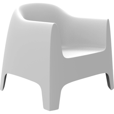VONDOM Bílé plastové zahradní lounge křeslo SOLID