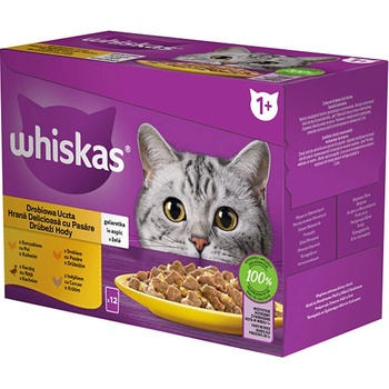 Whiskas adult hydinový výber v želé 12 x 85 g