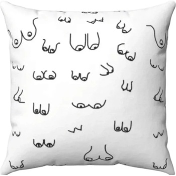 Еротична декоративна възглавница с гърди - Boobs Cushion 30 x 30cm (D-245441)