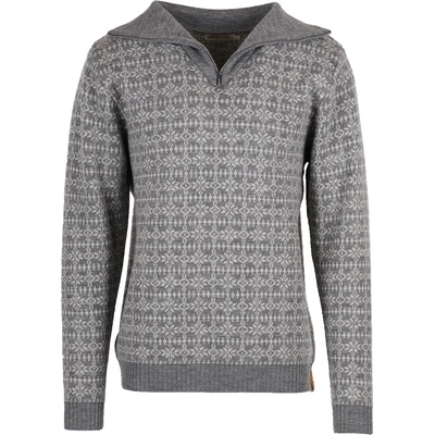 Albmerino Мъжко вълнено яке Albmerino Troyer Norweger Wool jumper - Grey / Undyed Mottled - размер S (005-4641-0311)
