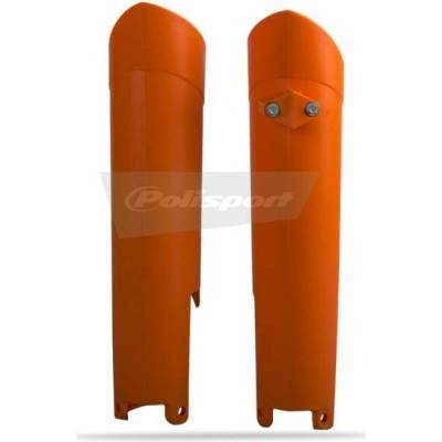 POLISPORT kryty teleskopů / tlumičů KTM SX/SXF 08-14 EXC/EXCF 08-15, HUSQVARNA TC14, FC 14, TE,FE 14-15, barva oranžová