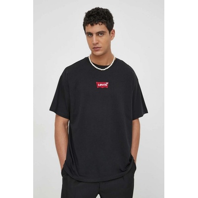 Levi's bavlněné tričko s aplikací 0008C černá