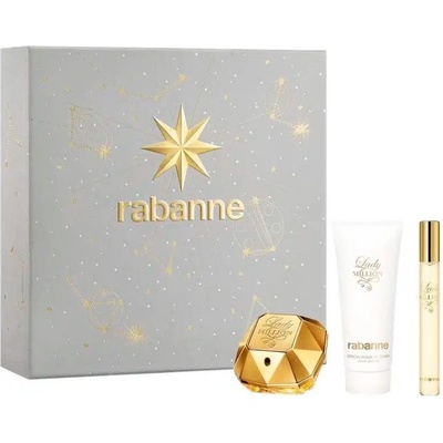 Paco Rabanne Lady Million Подаръчен комплект за жени Размер EDP 50 ml + EDP 10 ml + 100 ml лосион за тяло