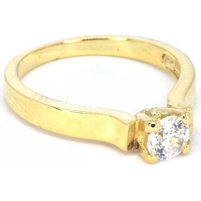 sZlato.cz 3486 Zlatý prsten s bílým kamínkem