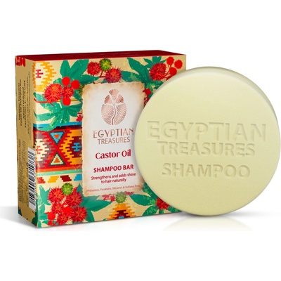 Egyptian Treasures šampon v kostce s ricinovým olejem 100g