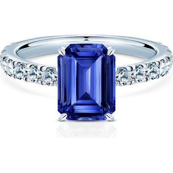 SAVICKI Пръстен Savicki: бяло злато, син сапфир, диаманти