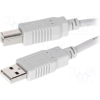 BQ Cable CAB-USBAB/1 USB 2.0, USB A vidlice, USB B vidlice, 1m, šedý