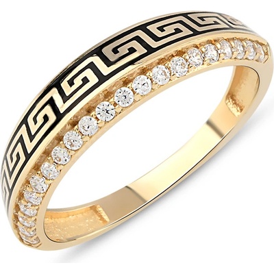 Lillian Vassago Designový zlatý prsten se zirkony LLV77 GR010