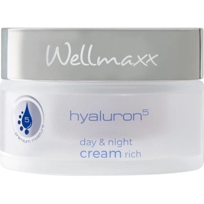 Wellmaxx Hyaluron5 day & night cream krém proti vráskam 50 m