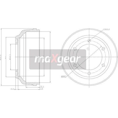 Brzdový bubon MAXGEAR 19-2304