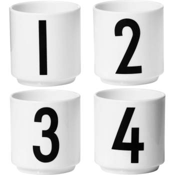Design Letters Чаши на столче за еспресо aj бели 4 бр (10201300set)