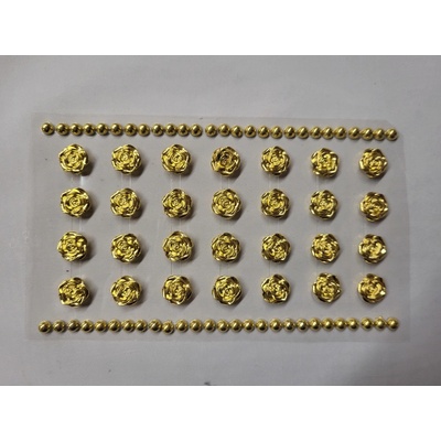 Nalepovacie ružičky 10 mm zlaté
