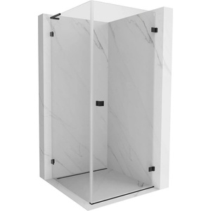 Mexen Lunar-B L душ кабина с панти дясна 90 x 90 см, прозрачна, черна - 832L-090-090-70-00-P (832L-090-090-70-00-P)