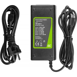 Movano Зарядно за лаптопи HP / Toshiba / Acer / Asus / Lenovo / Dell, 65W / 20V / 3, 25A / конектор USB-C (ZZ/USBC65WB)