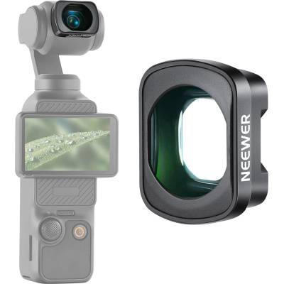 NEEWER 2x macro lens compatible with DJI Osmo Pocket 3 / Pocket 4 / Xtra Muse, HD macro lens with 3 lenses in 3 groups and magnetic attachment, do not stack filters, LS-64