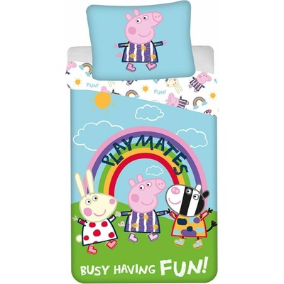 Jerry Fabrics Svietiace obliečky Peppa Pig Fun Bavlna 140x200 70x90