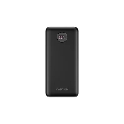 CANYON PB-2002 Power bank 20000mAh Li-poly battery, Input Type-C 5V3A, 9V2A, 18W , Output Type-Cпјљ5V3A, 9V2.2A, 12V1.5A, 20W, Output USBA1/USBA2пјљ5V3A, 5V/4.5A, 4.5V/5A, 9V2A, 12V1.5A, 22.5W147.5*69*28.6mm, 0.437g , cable Type C, Black (CNE-CPB2002B)